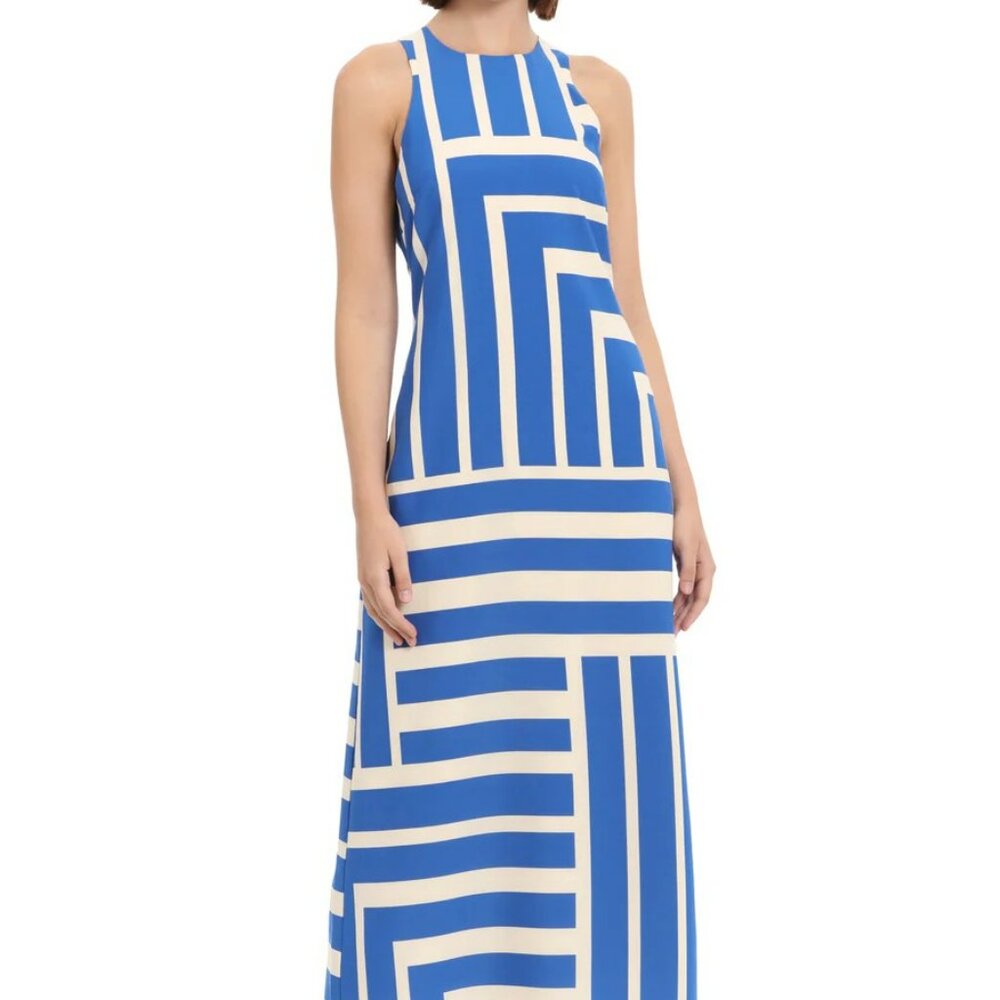 NWT Donna Morgan Quincy Geometric Print Maxi Dress